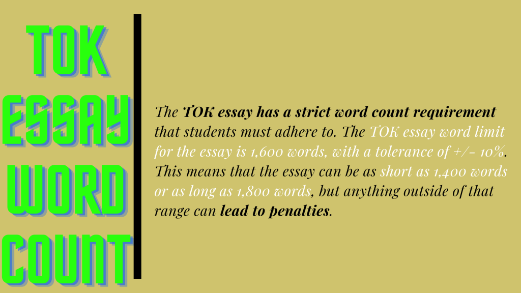what counts in the tok essay word count